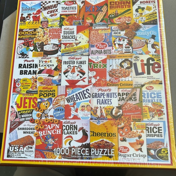 White Mountain Colorful Cereal Box Puzzle New Sealed 1000 pieces - Picture 1 of 3